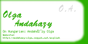 olga andahazy business card